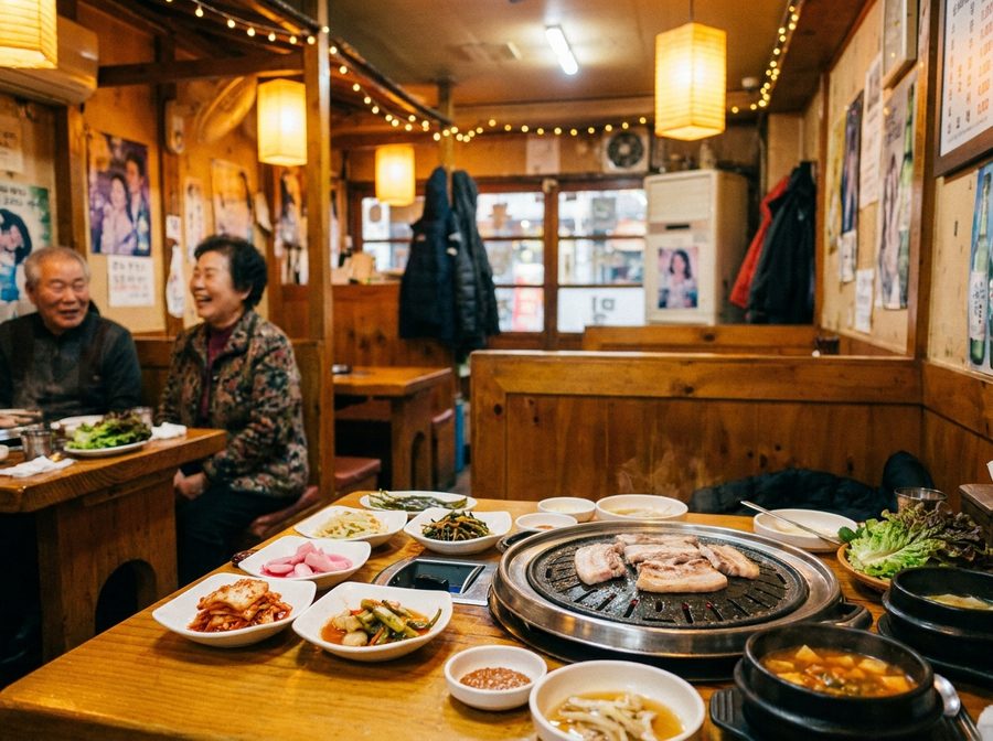 강동구 맛집 — 한식 상차림