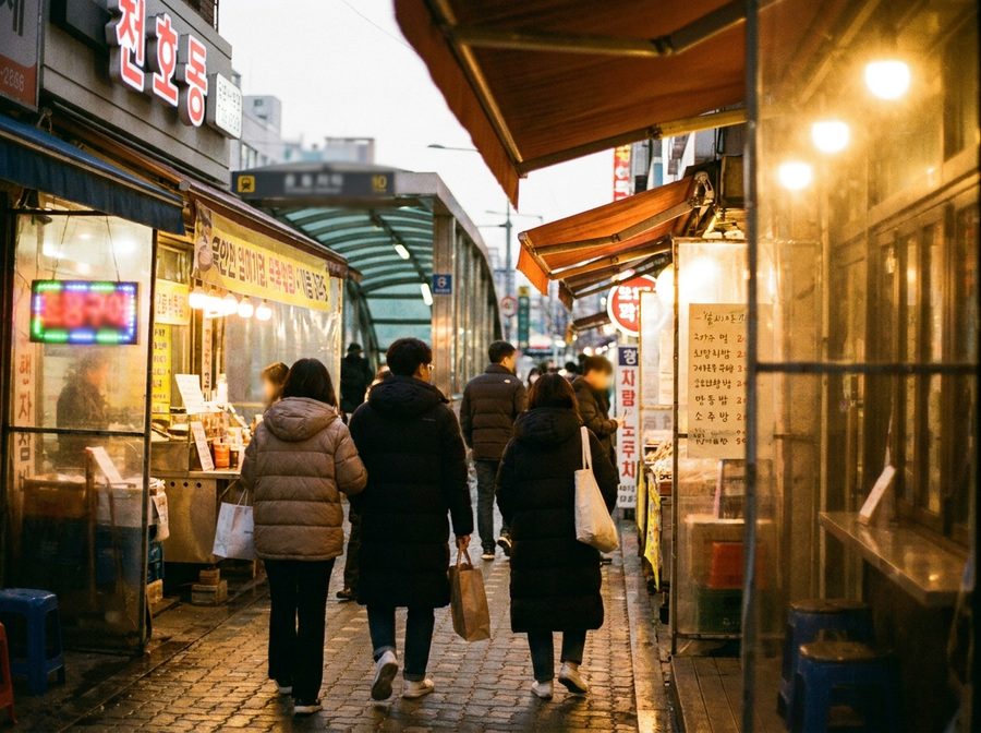 천호 시장 거리